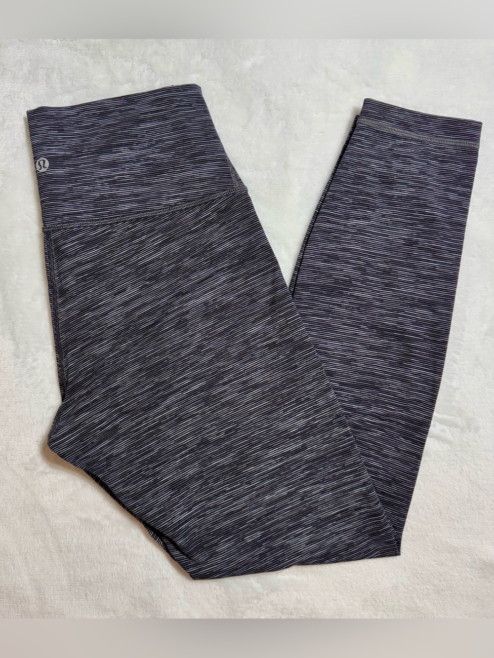 lululemon Women's Black Gray Stripe Leggings